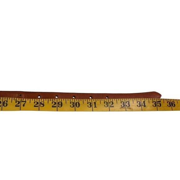 GUESS BROWN REAL LEATHER SNAKE PRINT 5/8"Wd SKINNY CASUAL WOMEN'S BELT Sz M(83T - Picture 12 of 16